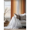 thumbnail image 4 of Sheer Curtains 63 Inch Length, Dark Burnt Orange Ombre Semi Sheer Curtains Light Filtering Window Treatment, Modern Grey Gradient Farmhouse Art Privacy Voile Drapes for Living Room 52x63 Inch, 4 of 7