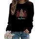 thumbnail image 5 of Sudaderas Navideñas Para Mujer, Camiseta Holgada Estampada A La Moda, Blusa de Manga Larga, Tops Casuales de Cuello Redondo Odeerbi ODB191854, 5 of 7