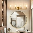 thumbnail image 4 of Gold Vanity Lights for Bathroom 4 Lights Industrial Wall Mounted Over Mirror Wall Lights with Glass Cover, 4 of 7