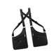 thumbnail image 3 of Bolso de hombro con doble axila, práctico y elegante, de piel sintética con bolsillo para senderismo. Negro, 3 of 8