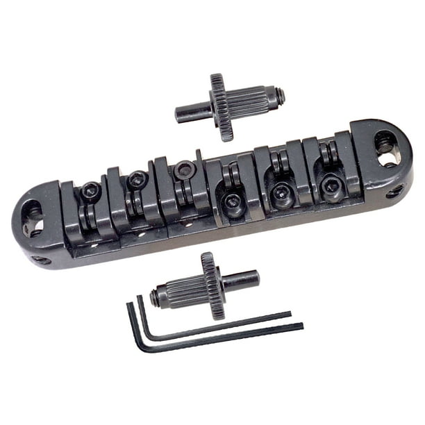 Puente de guitarra eléctrica Yuyangstore Roller Bride negro con Tornillos