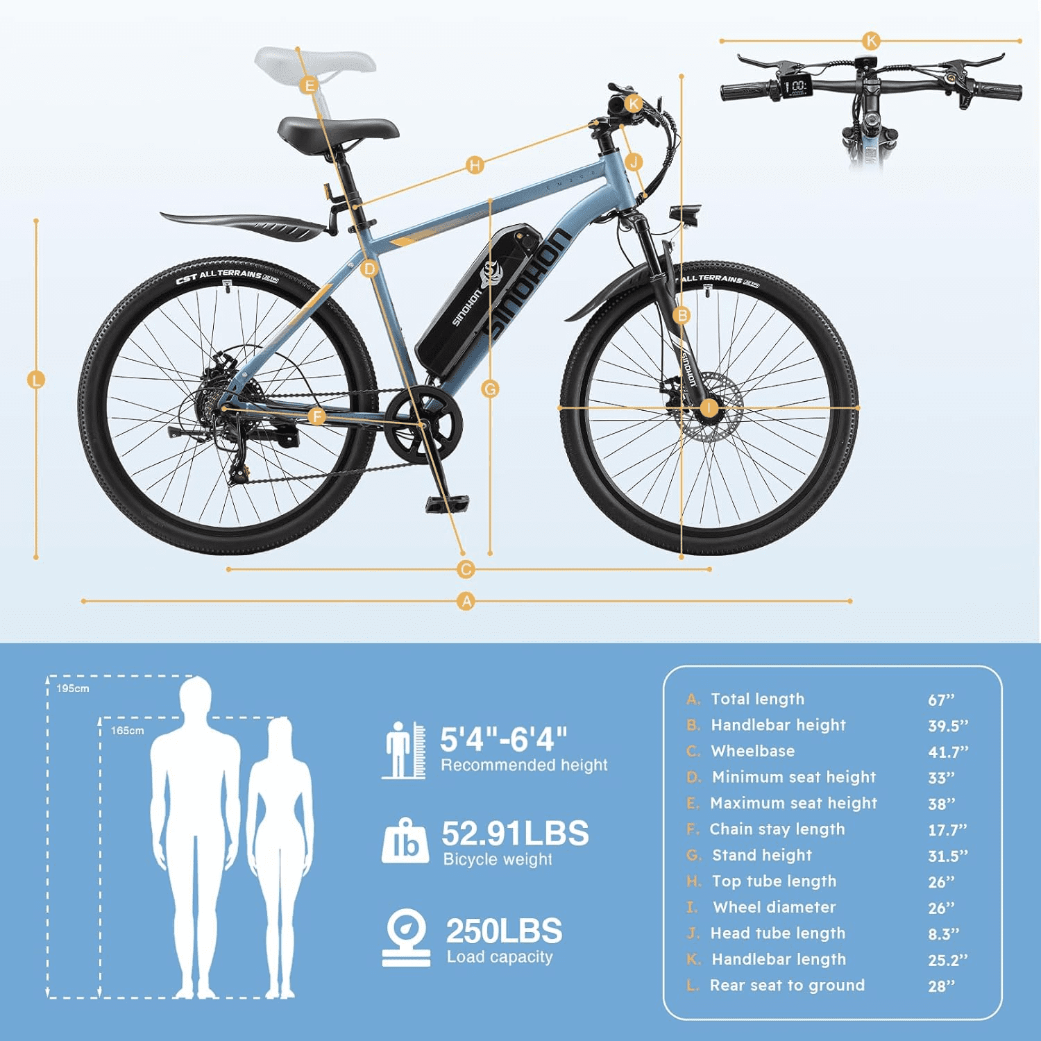 Electric Bike for Adults 500W Motor, 37+ Mile Long Range