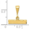 thumbnail image 2 of 14k Yellow Gold Casted Large Diamond Cut Top Charm Pendant, 2 of 2