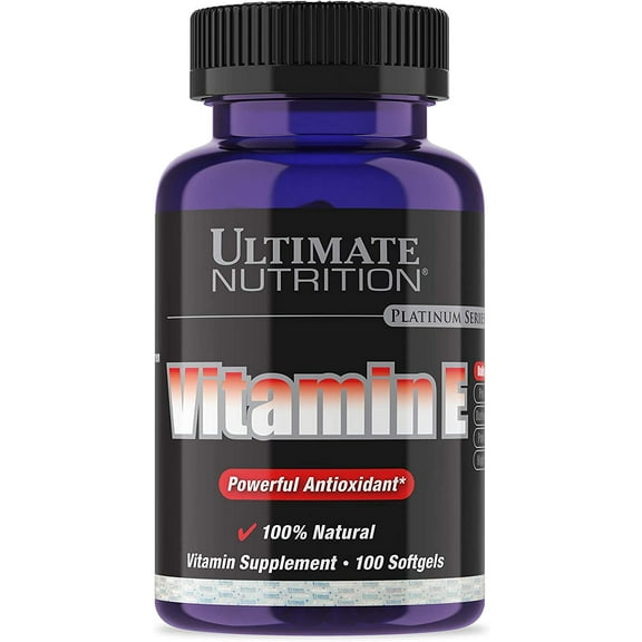 Ultimate Nutrition Vitamin E Antioxidant Health Supplement - 100 Soft Gels