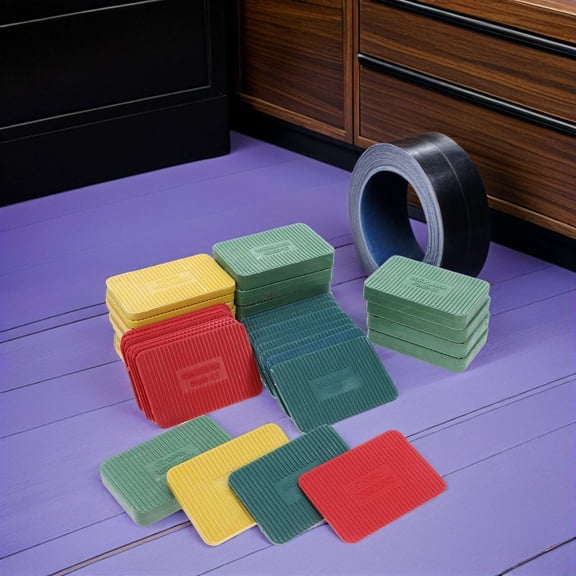 LOLIPPYY 40Pcs Flat Plastic Spacers for Door Window Frame Installation Durable and Weather Resistant