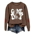 thumbnail image 5 of Womens Football Long Sleeve Sweatshirt Graphic Printed Pullover Shirt Crew Neck Comfy 2025 Fall Winter Fashion Tops, 5 of 5