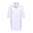 thumbnail image 3 of Camisas de playa para mujer, vestidos camiseros de baño, tallas grandes, escote en V profundo, bikini, ropa de playa, vestido playero, pareo, trajes de baño para mujer, vestido informal, tallas S-3XL, 3 of 8