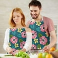 thumbnail image 3 of Pioneer Flower Floral Print Pattern Apron for Women and Men, Cotton Linen Waterproof with Pockets, Adjustable, 33x27 Inch for Kitchen, Gardening, BBQ, Salon, 3 of 6