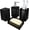 Black, variant on 2 Piece Bathroom Accessory Set, Clear Soap Dispenser and Toothbrush Holder | Clear Bathroom Accessories Sets, Modern Bathroom Decor, Plastic Bathroom Sets