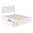 thumbnail image 4 of Leo & Lacey Madison Full Wood Platform Bed and Storage Drawers in White, 4 of 7
