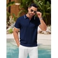 thumbnail image 4 of COOFANDY Men's 2 Pieces Linen Set Henley Shirt Short Sleeve and Harem Capri Pants Wide Leg Baggy Beach Yoga Trousers Outfits, 4 of 6