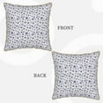 thumbnail image 3 of Haiem Blue Dandelion Print Velvet Soft Solid Decorative Square Throw Pillow Covers Set with Elegant Piping Christmas Cushion Case for Sofa Bedroom Car-18"x18", 3 of 8