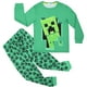thumbnail image 1 of Pijama Kawell para niños de 4 a 15 años, ropa de dormir de Minecraft, paquete de 2,2-Green,6, 1 of 6