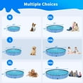 thumbnail image 5 of Foldable Dog & Kids Pool, 80" Blue Plastic Bathing Tub, Collapsible Swimming Pool for Toddlers 1-3, 5 of 7