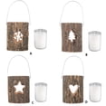 thumbnail image 2 of Billuyoard Candelabro en forma de corazón, de madera, para , fácil de colocar, elegante y decorativo, perfecto para fiestas. Decoración del hogar Cinco estrellas +Vela, 2 of 6