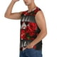 thumbnail image 3 of Fotbe Red Wine Rose Men's Camiseta sin Mangas Estampada para Hombres, Playera Casual para Gimnasio, Entrenamiento, Playa-Large, 3 of 7