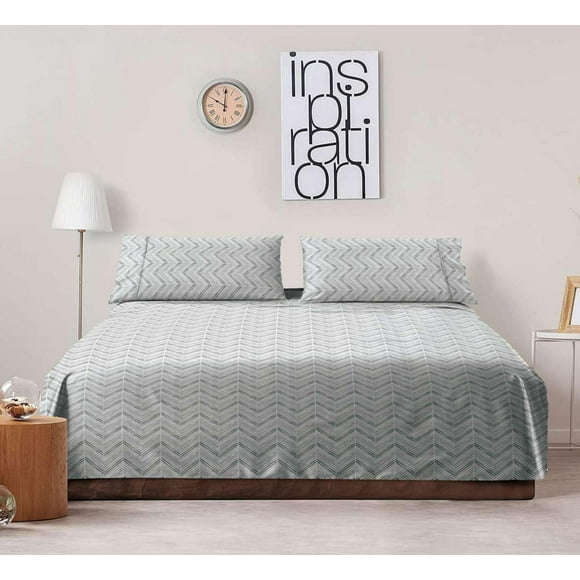 Fabstyles Herring Bone Sheet Set Grey Twin