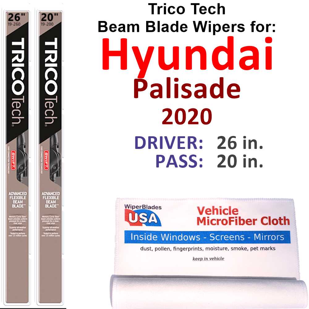 2020 Hyundai Palisade Beam Blade Wipers (Set of 2)
