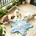 thumbnail image 5 of Rechargeable Automatic Cat Toy, 3-Mode Touch-Activated Interactive Toy with Random Motion, Concealed Feather Squeaky Sound for Indoor Cats Kittens (Blue), 5 of 6