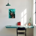 thumbnail image 2 of ZHONGYUTONG African American Canvas Wall Art Black Woman Flower Head Pictures Abstract Black Girl Painting for Living Room Decor Framed (12.00" x 18.00"), 2 of 5