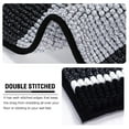 thumbnail image 4 of PrimeBeau Bathroom Gradient Rugs Luxury Chenille Mat Set, Soft Plush Shower Rug + Toilet Mat, Microfiber Striped Shaggy Carpet(Curved Set, 32" x 20"/20" x 20", Black), 4 of 7