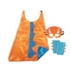 thumbnail image 3 of Disfraz de dinosaurio Macarena Capa guantes Disfraces para Niñas Fiesta Actuaciones en Festival de disfraces naranja azul claro Disfraz de Halloween, 3 of 8
