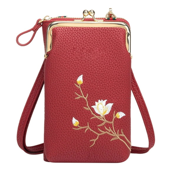 Staron Sling Bag under $5! Crossbody Purse Phone Bag Leather Multiple Compartments Adjustable Strap Compact Sling Bag for Women Daily Commute Travel