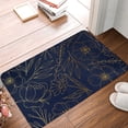 thumbnail image 4 of Balery Copper-Gold Gloss Outline Flower Felpudo de franela, resistente a las manchas y a la decoloración, para uso interior y exterior, fácil de limpiar, 40 x 60 cm, 4 of 7