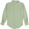 thumbnail image 2 of Ultra Flirt Womens Long Sleeve Button Up Shirt, brightgrn, Juniors, XS, 2 of 2