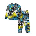 thumbnail image 2 of Bingfone Womens Pajama Sets Goal Time Print,Long Sleeve Loungewear Pajamas Set-Small, 2 of 9