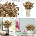 thumbnail image 3 of Gold Leaves Decorations for Christmas Artificial Golden Plants Fake Leaf - 17 Inch 5 Pack, Faux Foliage Simulation Flowers Grass Xmas Decor Plant Bushes Indoor Outdoor Wedding Table Centerpiece DIY, 3 of 5