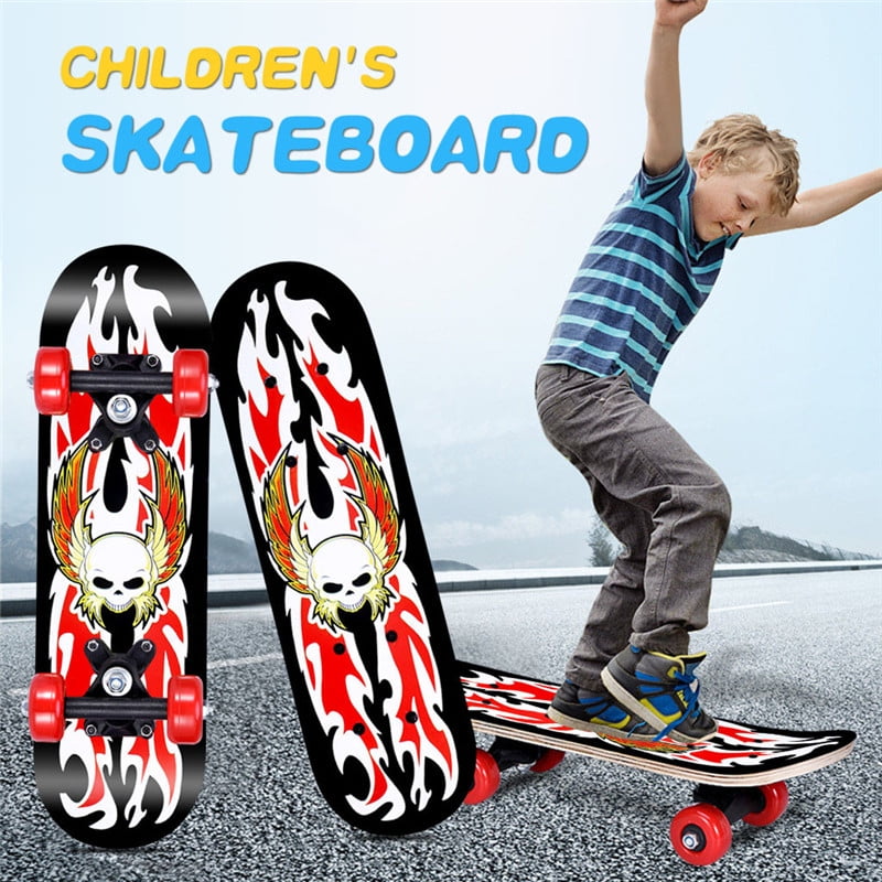 Complete Cartoon Skateboards for Beginners For Boys Girls Kids Slide Plate