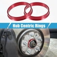 thumbnail image 2 of Car Hub Centric Rings OD 60.1mm to ID 56.1mm Hub Centric Rings Wheel Bore Center Spacer Aluminum Alloy Red (Set of 4), 2 of 7