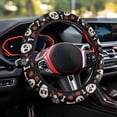 thumbnail image 3 of Uorisanigo Cool Steering Wheel Cover for Men Skull Print Car Steering Wheel Cover with Elastic Edge Easy to Install Car Steering Wheel Protector for Winter Car Accessories Gift for Wife, 3 of 8