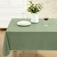 thumbnail image 3 of Home Bargains Plus Sage Green Café Hotel 60 x 104 inch Rectangle Vinyl Dining Tablecloth with Flannel Backing, 3 of 9