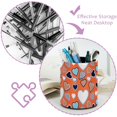 Colorful Love PVC Leather Circular Pen Holder for Desk Organizer