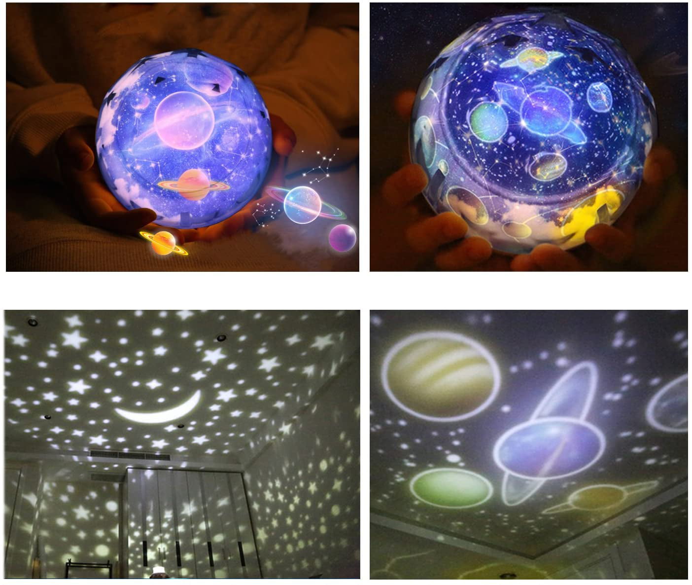 3 PACK & 9 PACK OF FILM] Star Night Light for Kids, Universe Night Light  Projection Lamp, Romantic Star Sea Birthday New Projector lamp for Bedroom  