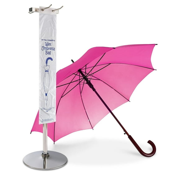 1000 Pack Clear Long Plastic Bags 7" x 35" Umbrella Bags 0.7 mil