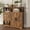 Brown, variant on VEANERWOOD Kitchen Buffet Sideboard with 3 Drawers, 2 Door Wooden Storage Cabinet with Adjustable Shelf for Kitchen Living Room, Dining Room,