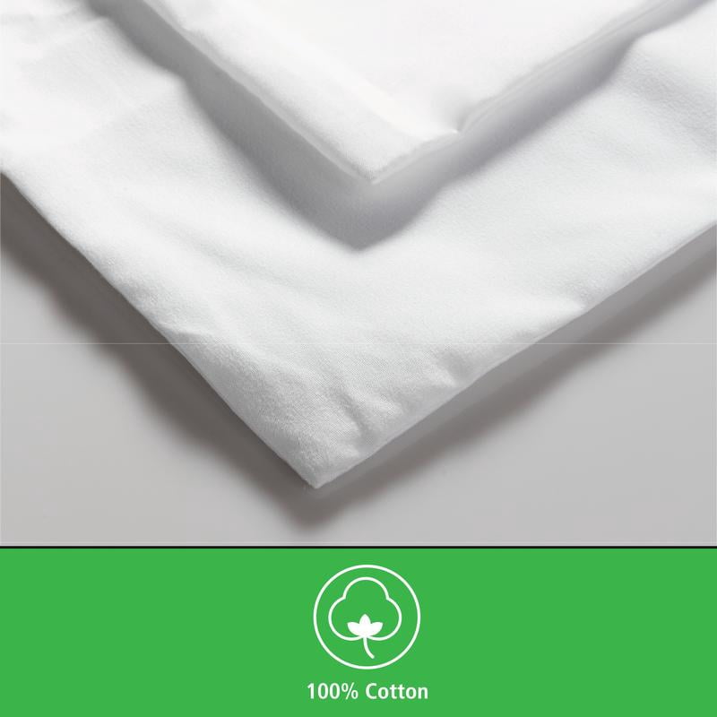 (4 pack) Mainstays Ultra Soft Cotton Pillow Protector with Zippered Closure