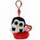 Ty Baby Beanie - Collection EARMUFFS Baby Penguin Bag Key Clip) 3inch Plush