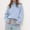 Light Blue, variant on Itsame Women Knitted Sweater High Neck Pullover Sweatershirt Long Sleeves Solid Color Relaxed Sweatshirts Beige Size Free Size