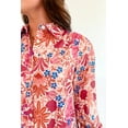 thumbnail image 3 of Women's Red Floral Long Sleeve Mini Dress – Casual Daily A-Line Style | XL, 3 of 12