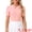 Pink, variant on DARING DIVA Women's Peter Pan Collar Puff Sleeve Tops M Blue