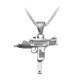thumbnail image 1 of Colgante de hip hop punk para hombre Collares colgantes M9 personalizados de acero inoxidable chapado en oro de 18 quilates con cadena de 22 pulgadas TUNC Sencillez, 1 of 3