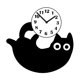 thumbnail image 4 of Reloj de pared con diseño de gato negro, silencioso, minimalista, acrílico, para niños y niñas. Estilo B, 4 of 9