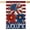 Patriotic Daisy, variant on 4th of July Patriotic House Flag 28x40 Inch Double Sided Burlap Memorial Day American Stars and Stripes Daisy Large Garden Flag Holiday Yard Seasonal Outdoor Outside Decoration