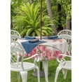 thumbnail image 3 of Outdoor Tablecloth with Umbrella Hole for Patio/Picnic/Party/Camping, Farmhouse Pig Waterproof Table Cloth Round Cover Washable, Country Pink Rose Flowers Vintage Pastoral (Dia 54"), 3 of 9