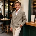 thumbnail image 6 of OGLCCG Boys Blazer Kids Suit Jacket Double Breasted Sport Coat for Boys Formal Dress Jacket for Birthday Graduation Wedding Party Size 1-14, 6 of 8