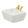 thumbnail image 6 of Worgeous 1Pcs Dollhouse Bathroom Sink Miniature Bathtub for Bathroom Setup in 1.57X1.57X1.18In, 6 of 7